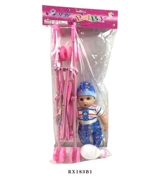 Poupée Bébé avec Poussette