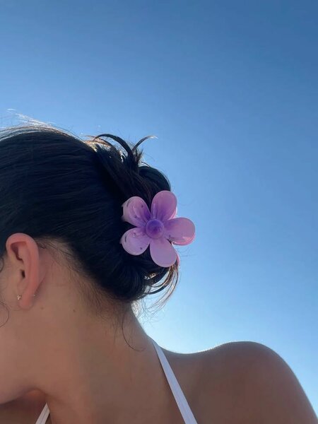 Pinces à cheveux fleurs colorées