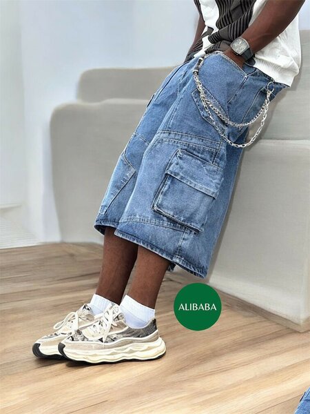 Bermuda cargo en jeans