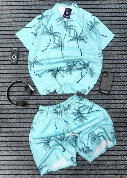 Ensemble short homme tropical