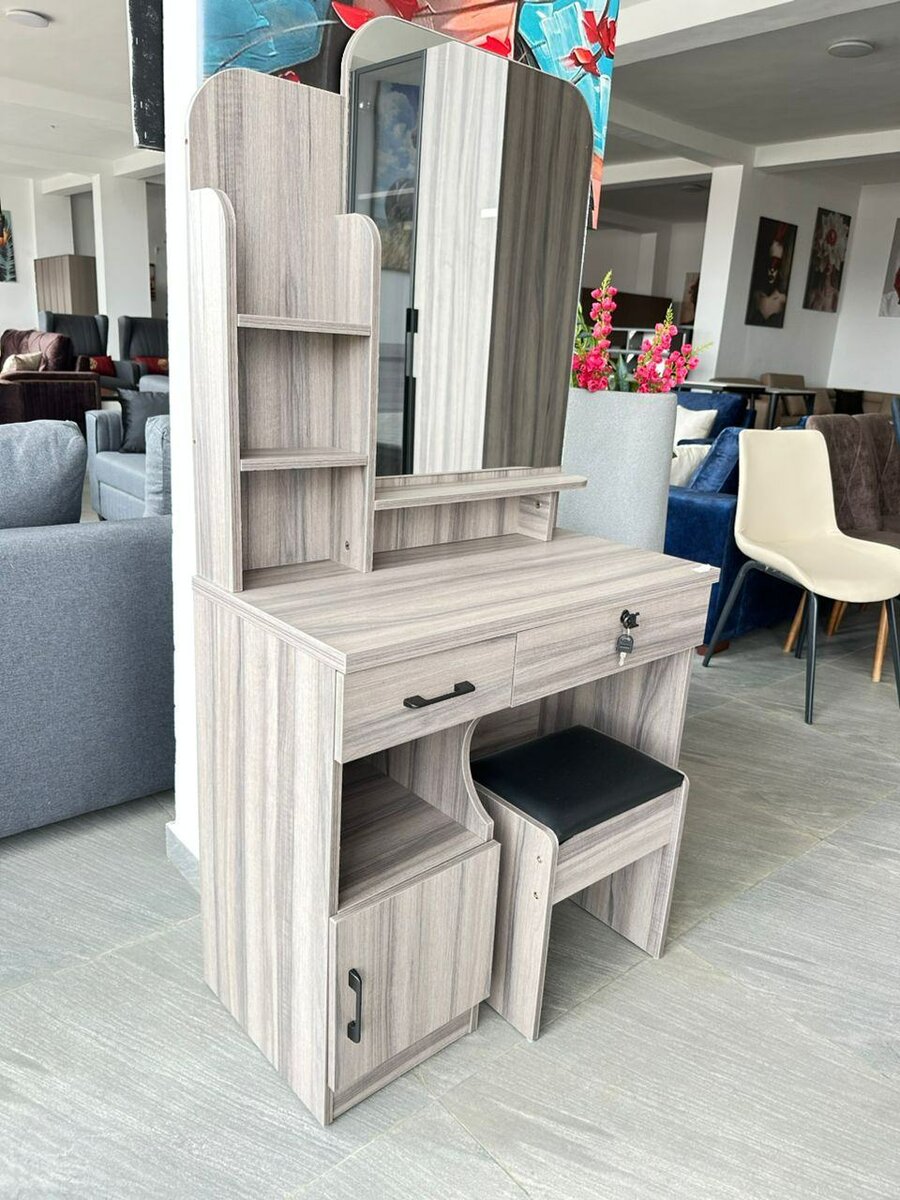 Dressing Table with Mirror and Stool