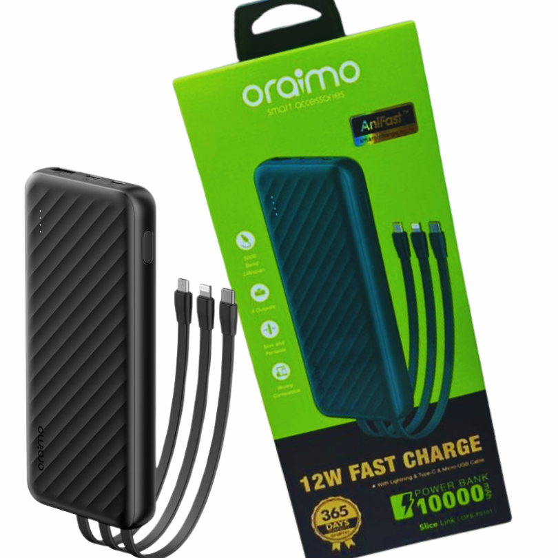 Oraimo Power Bank 10000mAh Charge Rapide