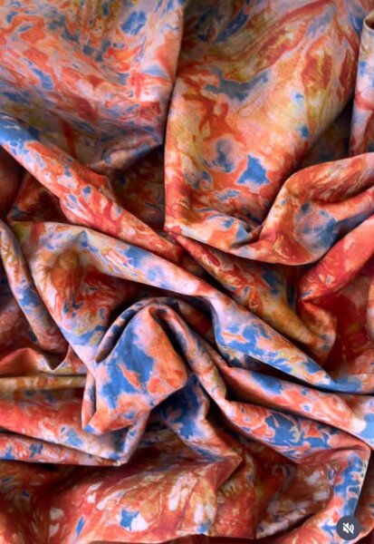 Beautiful hand dyed batik fabric