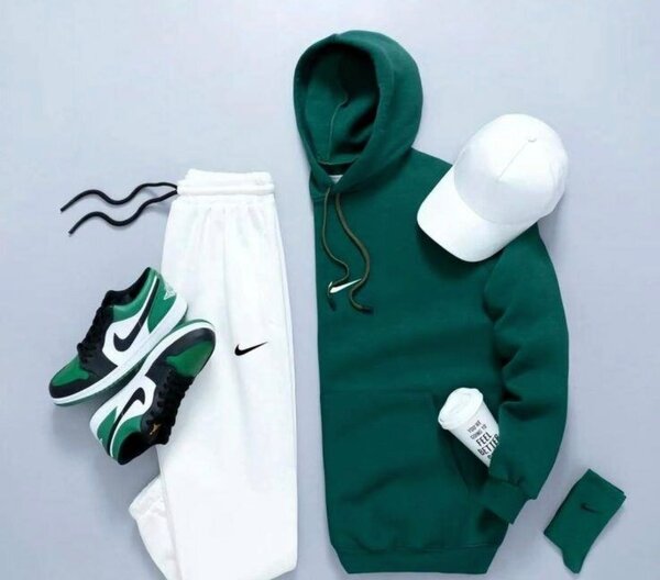 Ensemble survêtement Nike vert et blanc