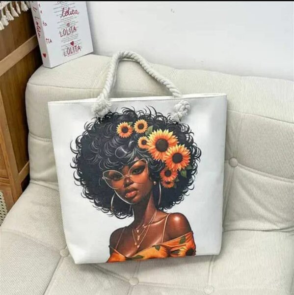 Sac cabas illustré femme stylée