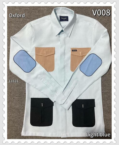 Chemise Oxford Patchwork Homme