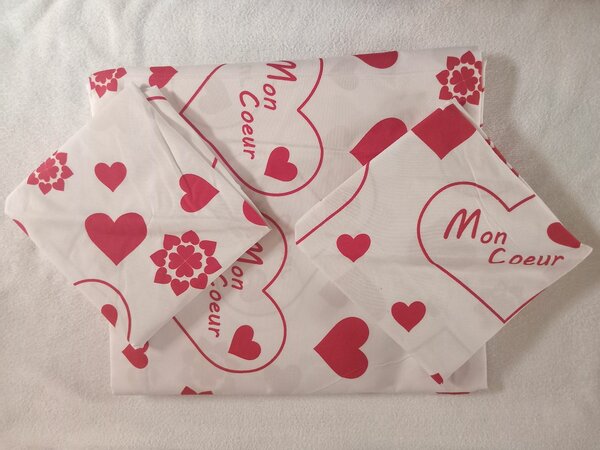 Draps Mon Coeur Amour 2 places