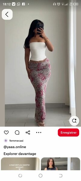 Jupe longue imprimée élégante