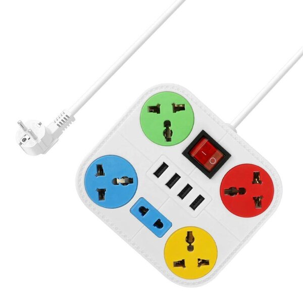 Bloc multiprise USB coloré