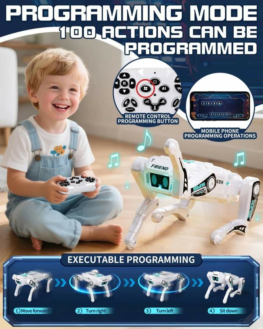 Robot chien programmable interactif