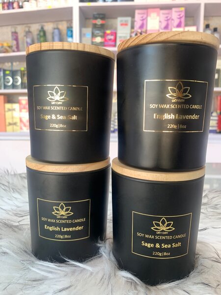 Soy wax scented candle