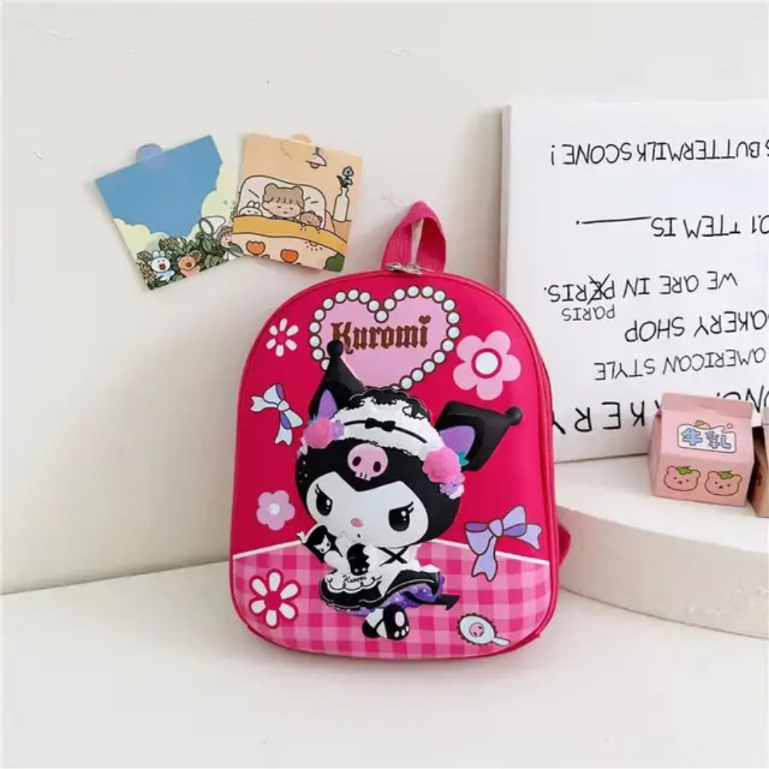 Sac à dos enfant Kuromi rose