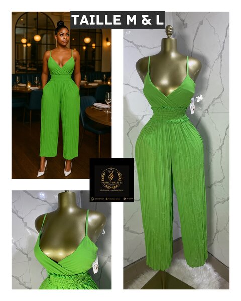 Combinaison Verte Élégante Femme