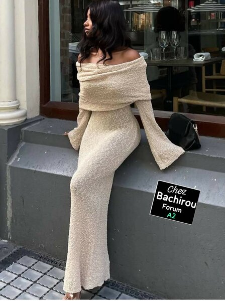 Jolie robe en streich pour femmes