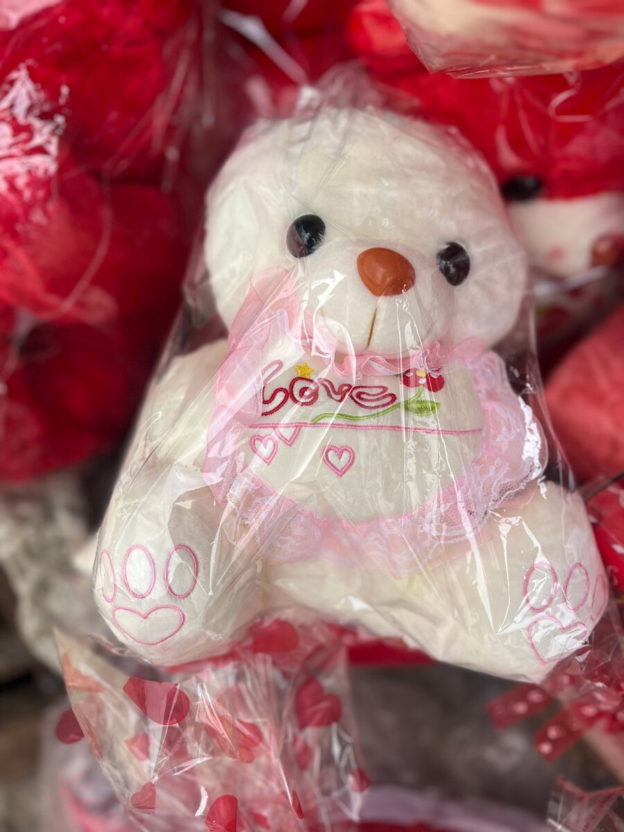 Valentine's White Teddy Bear Plush Toy