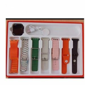 Montre Connectée - Bluetooth, Fitness- Noir 7 Bracelets