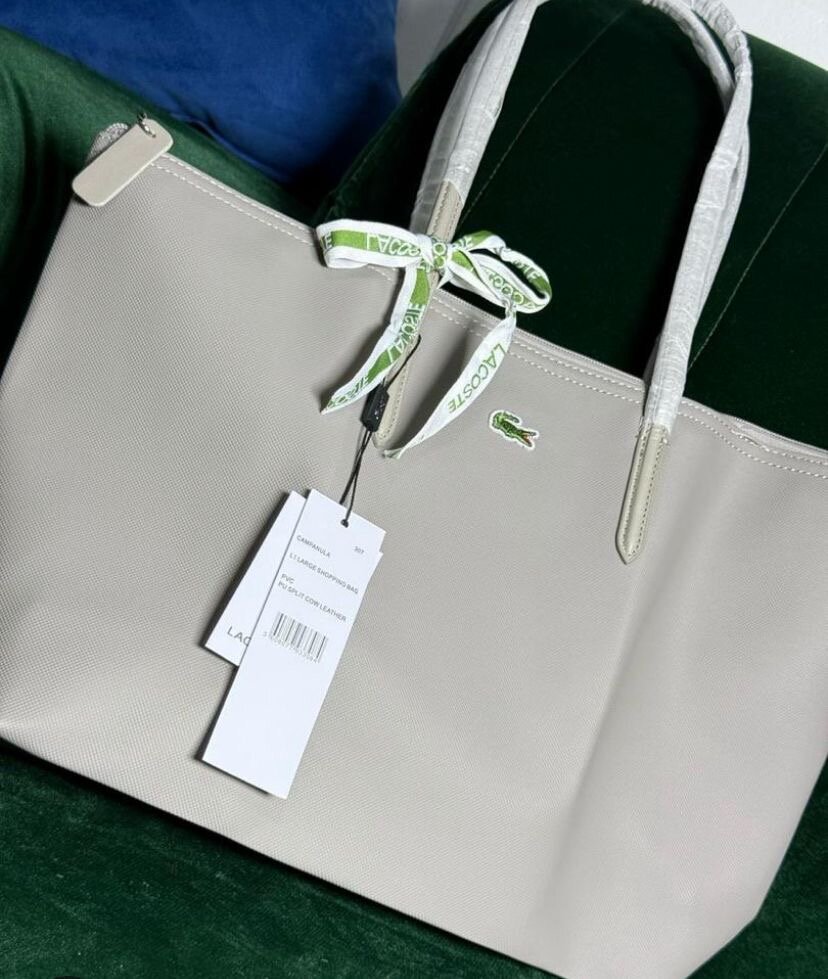 Sac cabas Lacoste en cuir
