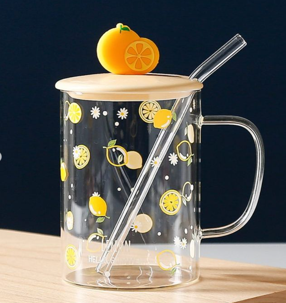 Korean style glass sippy cups