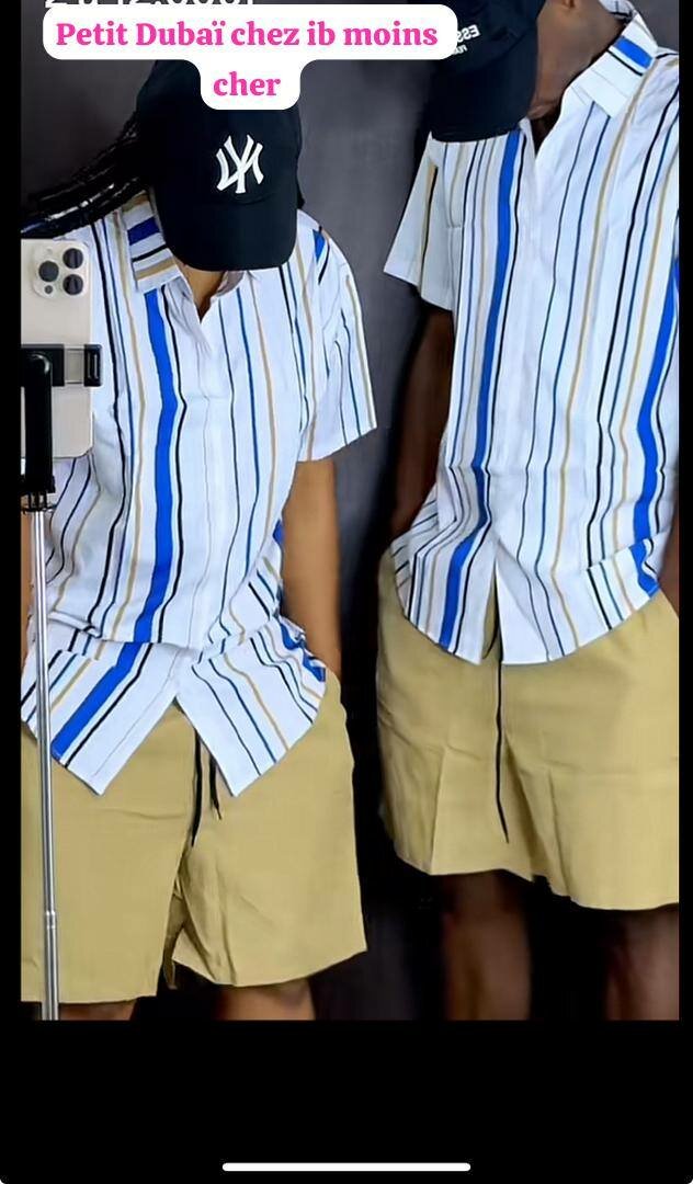 Chemise Rayée Homme Été