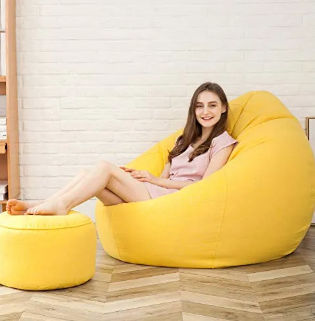 Elegant Bean Bag (FREE FOOT STOOL)