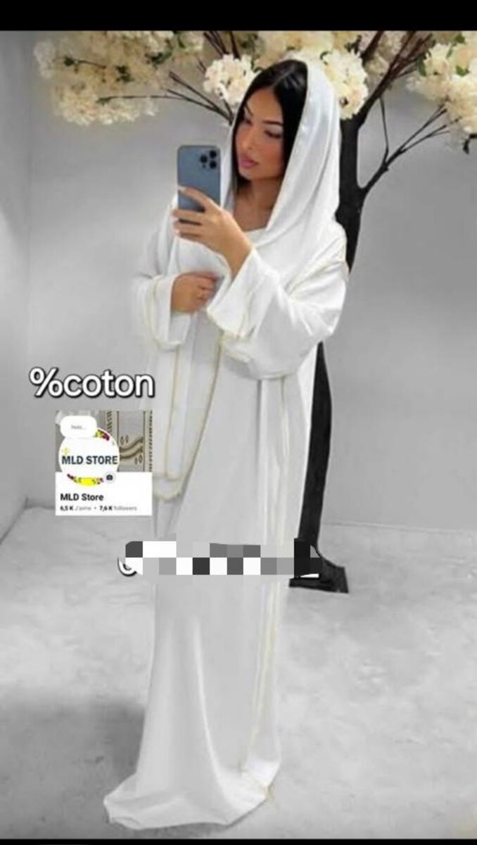 Abaya élégante violette