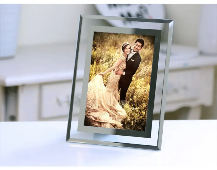 Cadre photo 100 % en verre
