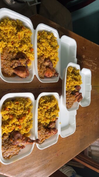 Riz au currry + poulet