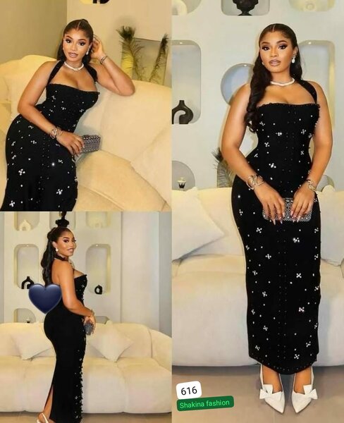 Robe de soirée noire élégante