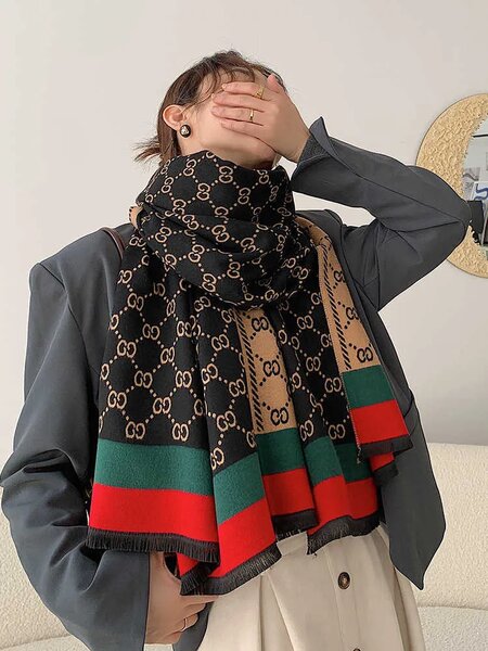 Gucci GG Cashmere wool Jacquard Scarf - Farfetch