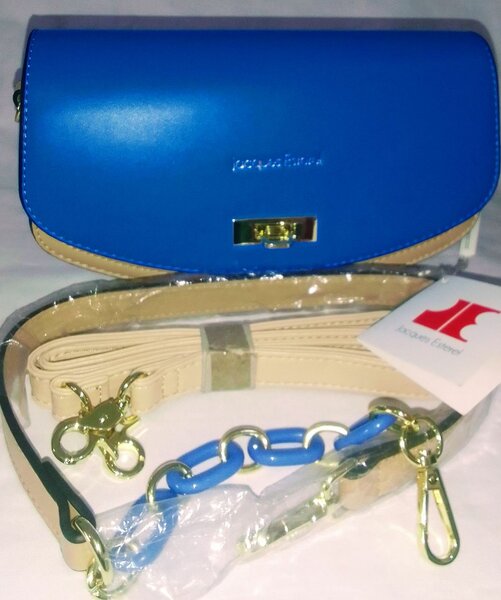 Sac bandoulière bleu élégant