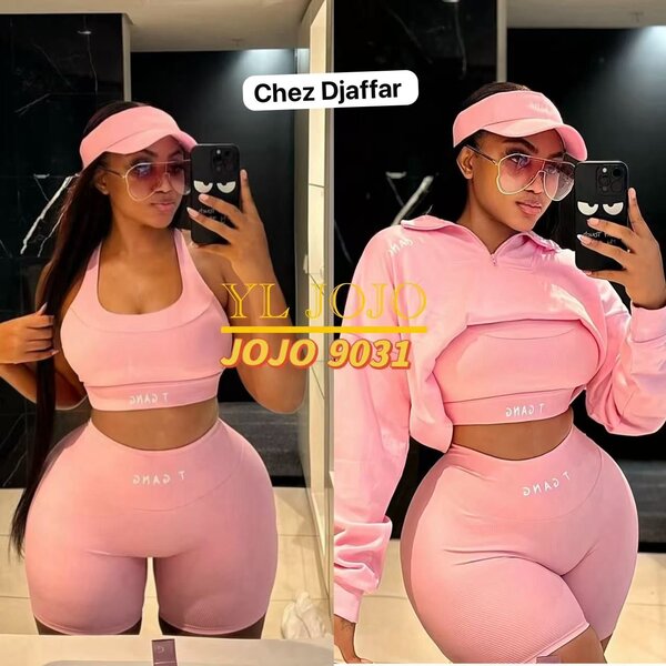 Ensemble de sport rose femme