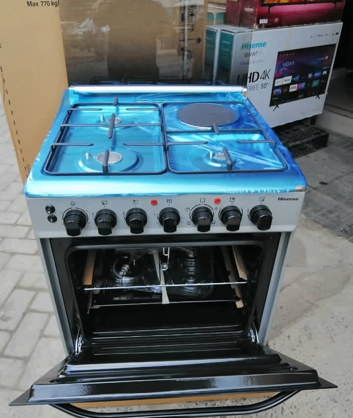 electric and gas stove with oven