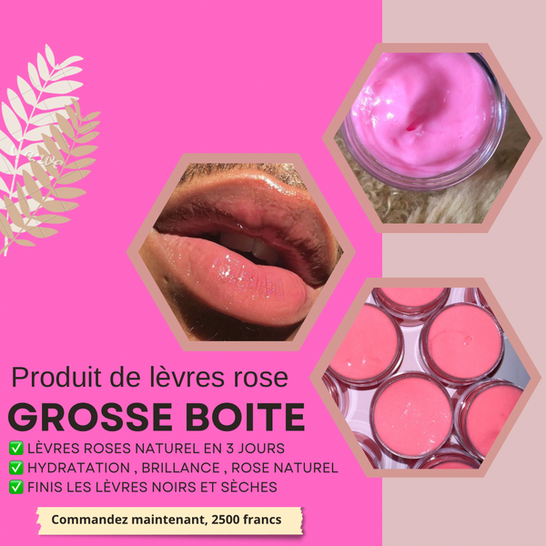 Produit de lèvres rose
