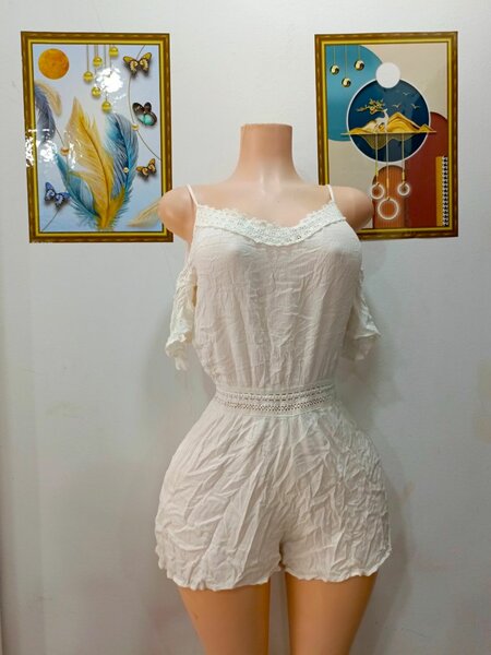 Combishort Blanc en Dentelle