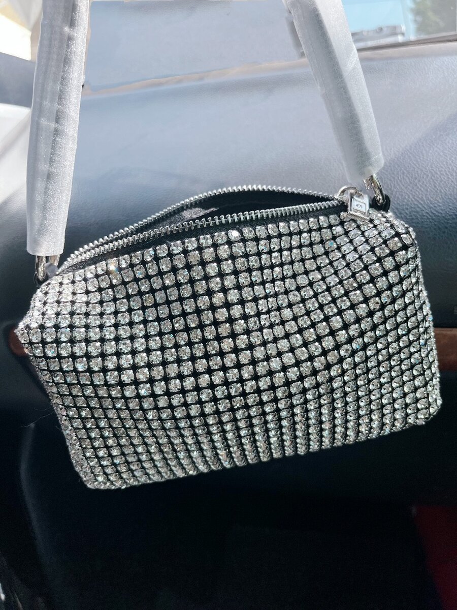 lady shining handbag party