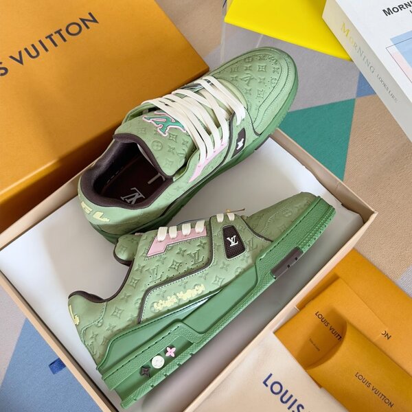 Chaussures Louis Vuitton Homme Vert