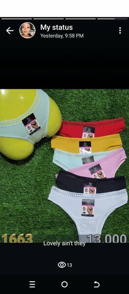 Seamless panties and cotton panties