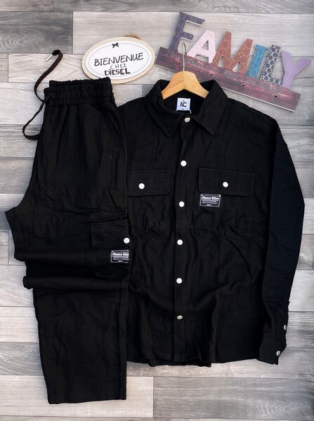 Ensemble chemise et pantalon homme noir