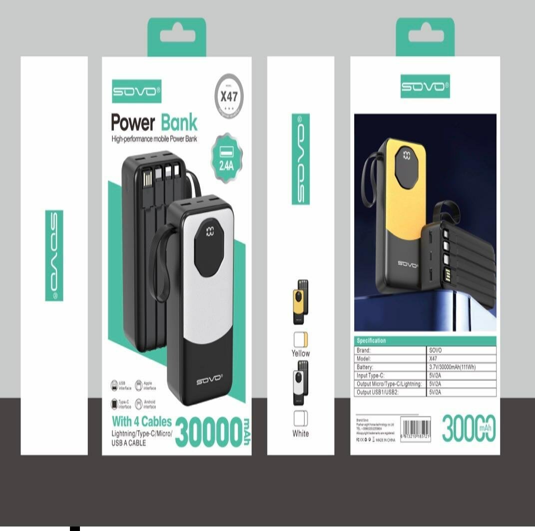Power bank SOVO 30000mAh