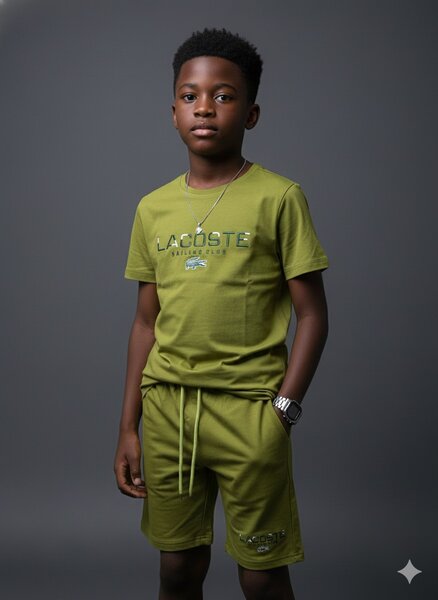 Set T-shirt et short vert enfant