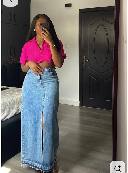 Jupe en jean fendue élégante