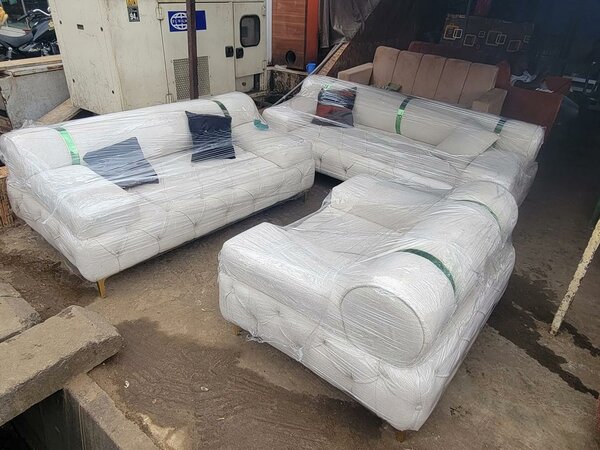 Ensemble de canapés d'angle blanc