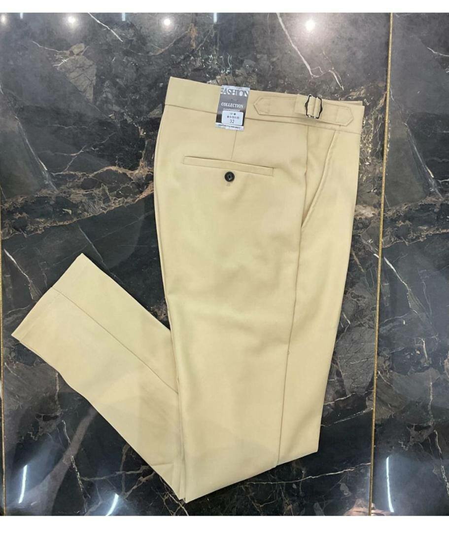 Men's beltless trousers