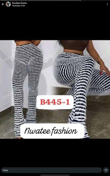 Pantalon rayé tendance femme