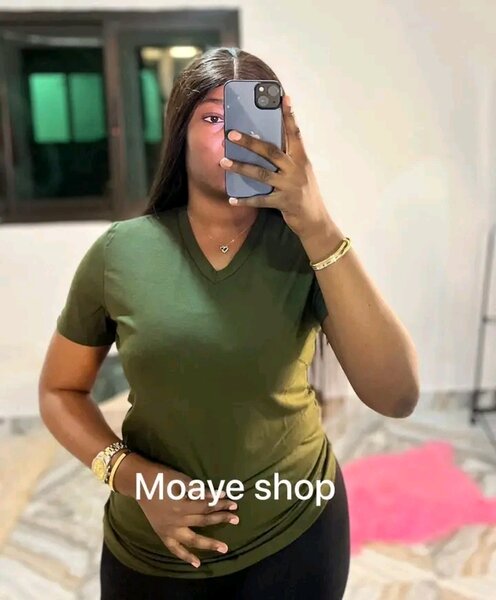 T-shirt verte décontractée