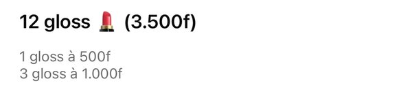 Gloss à lèvres longue tenue