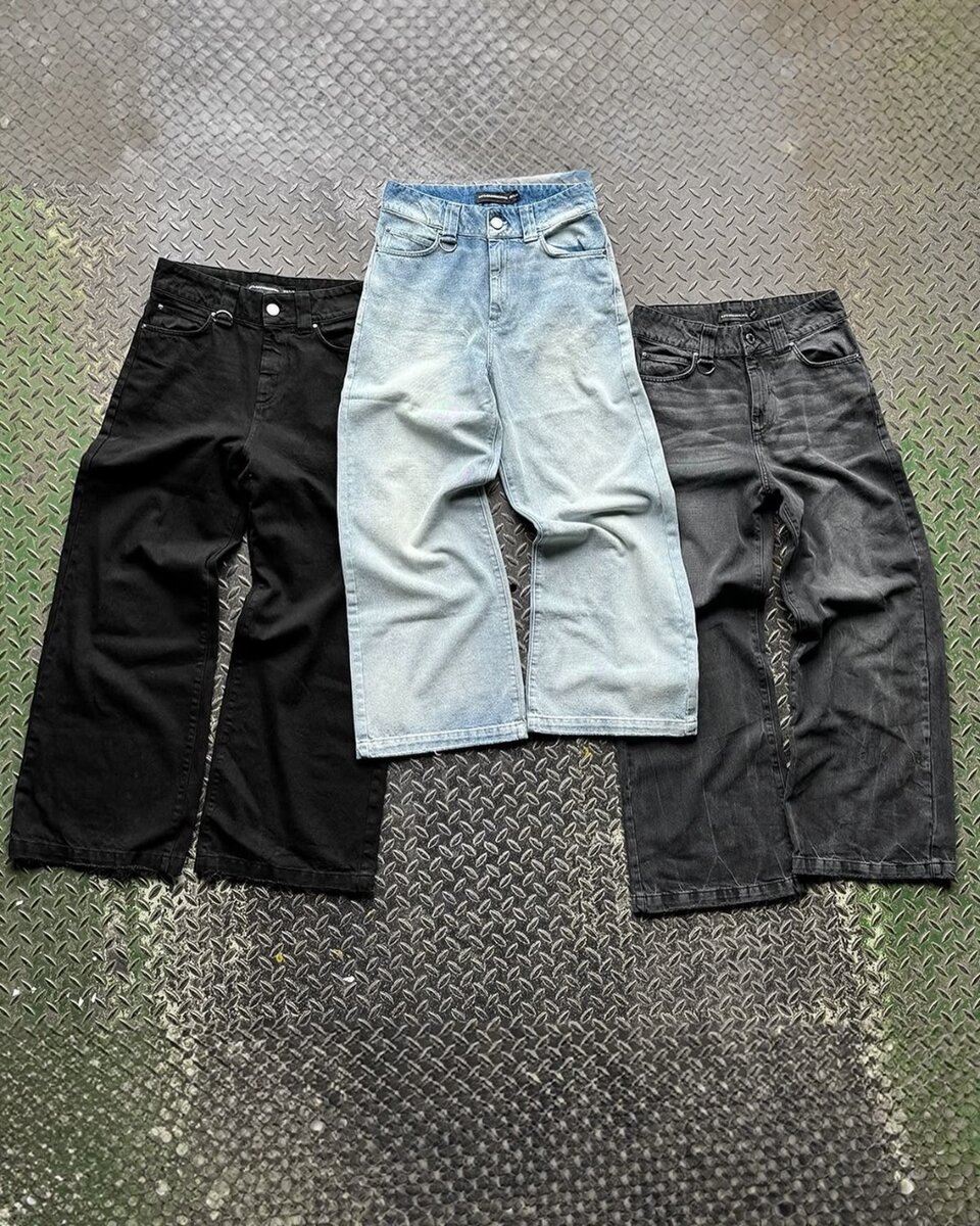 Jeans larges unisexes tendance