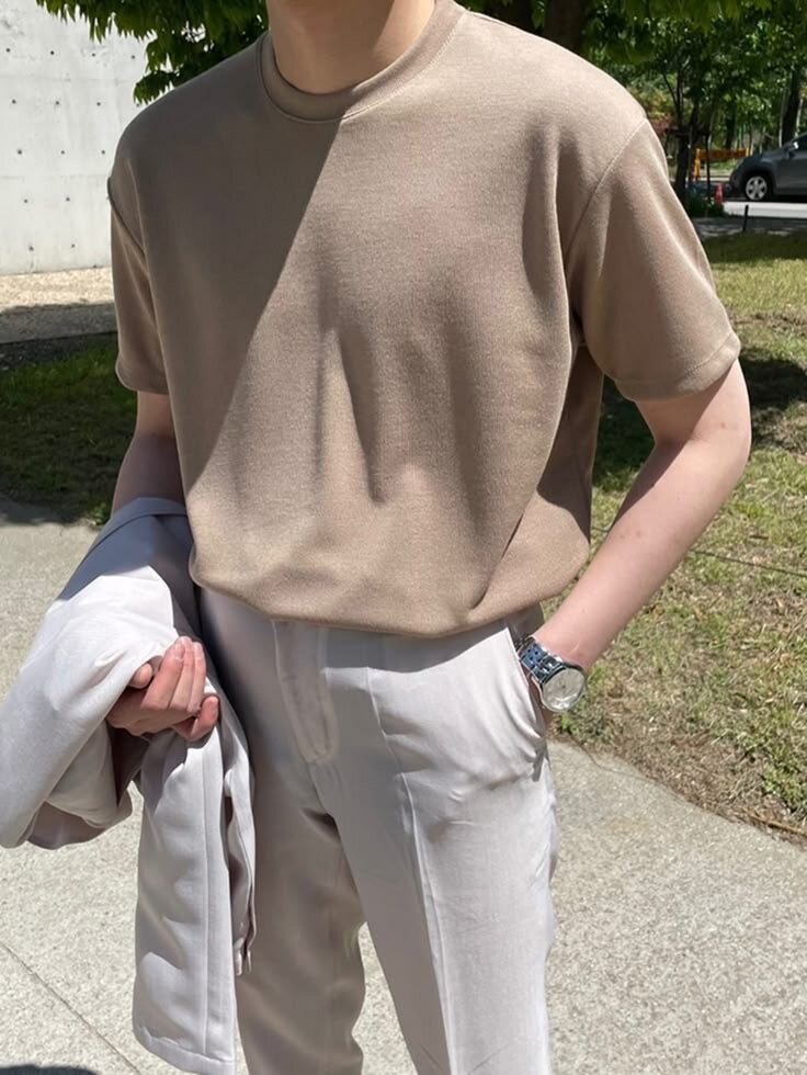 Round neck plain T shirts