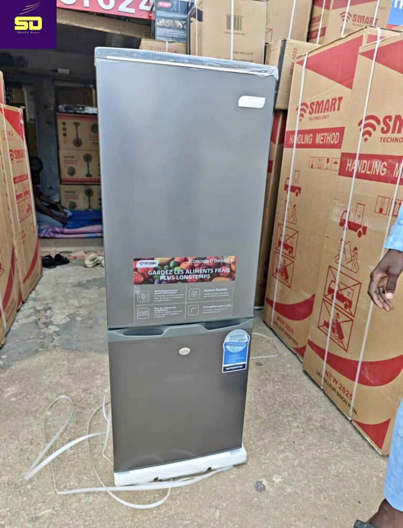 Réfrigérateur double porte argent