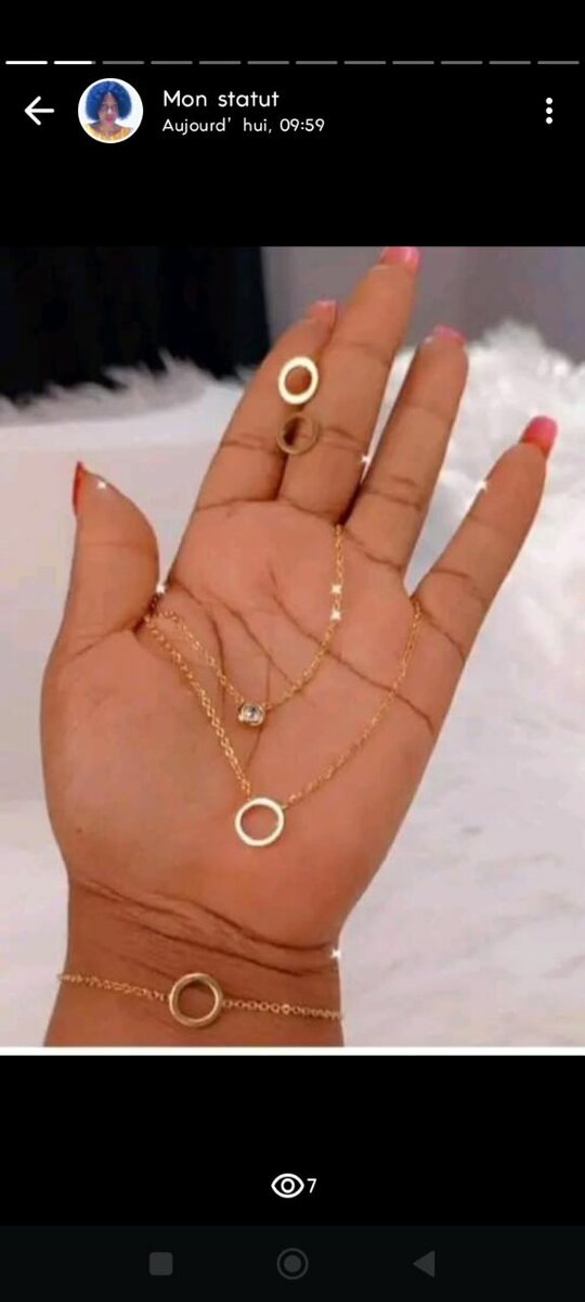 Parure élégante en acier inoxydable